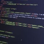 Colorful HTML code displayed on a computer screen for programming projects.