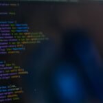 Close-up of CSS code displayed on a computer monitor, showcasing web development.