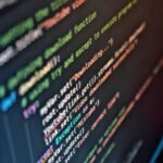 Vivid close-up of code on a computer screen showcasing programming details.