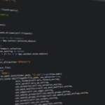Close-up view of Python code on a computer screen, reflecting software development and programming.